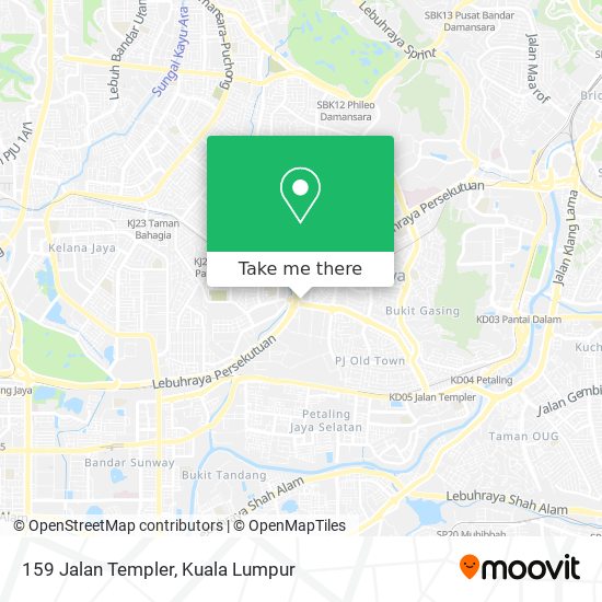 Peta 159 Jalan Templer