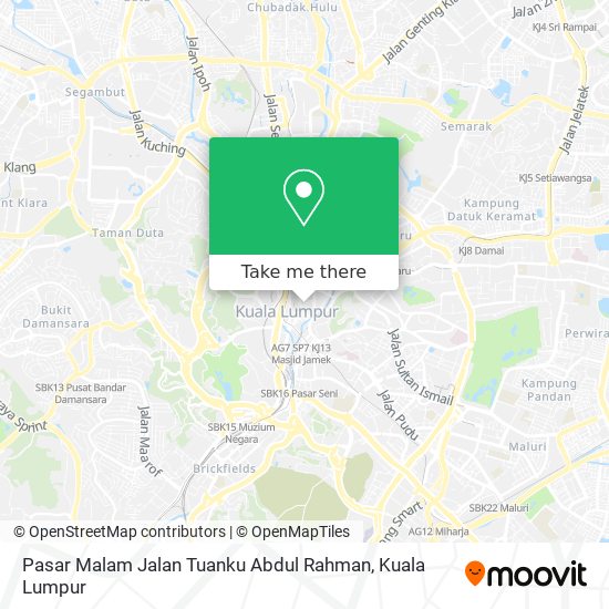 Pasar Malam Jalan Tuanku Abdul Rahman map