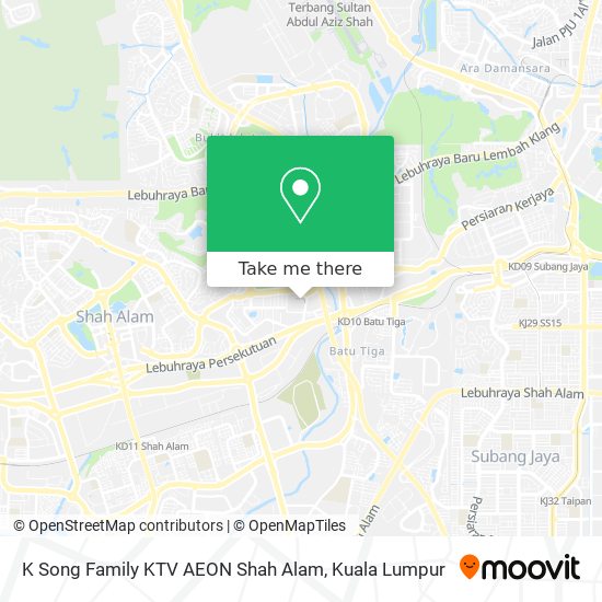 K Song Family KTV AEON Shah Alam map