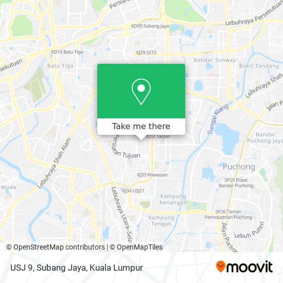 USJ 9, Subang Jaya map