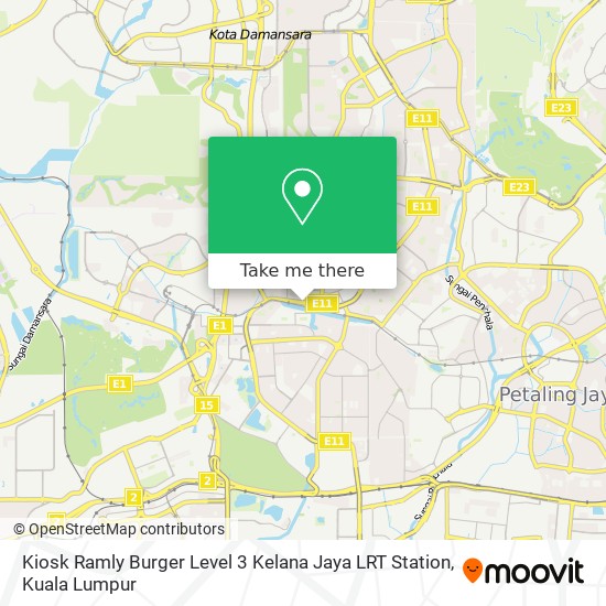 Kiosk Ramly Burger Level 3 Kelana Jaya LRT Station map