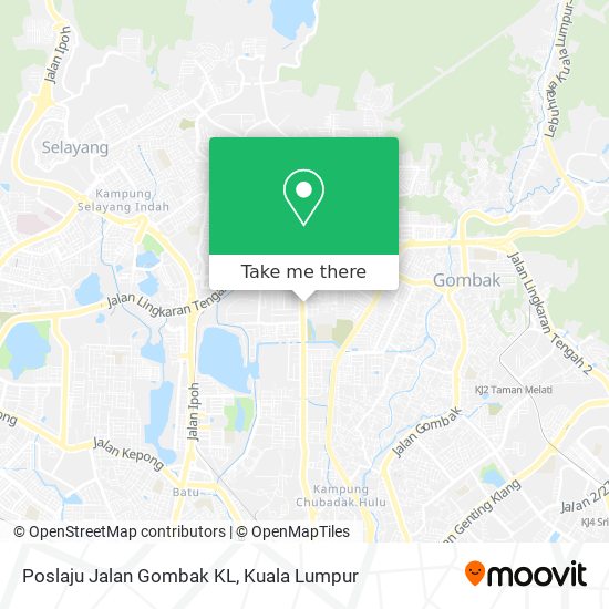 Poslaju Jalan Gombak KL map
