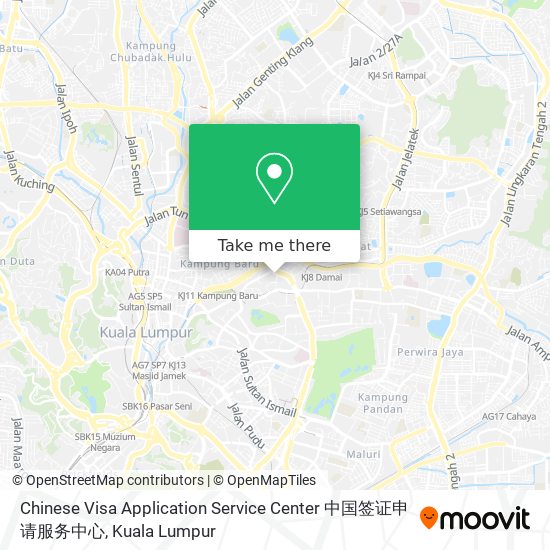 Chinese Visa Application Service Center 中国签证申请服务中心 map