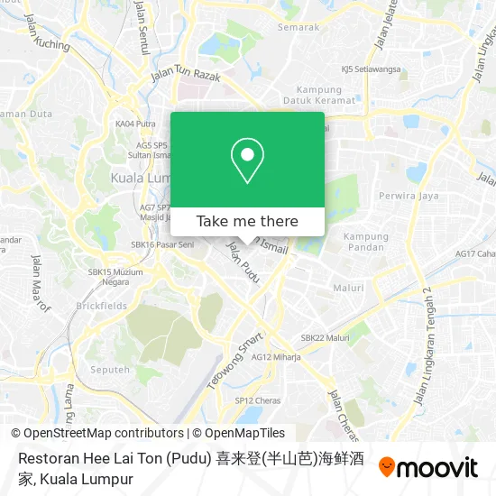 Restoran Hee Lai Ton (Pudu) 喜来登(半山芭)海鲜酒家 map