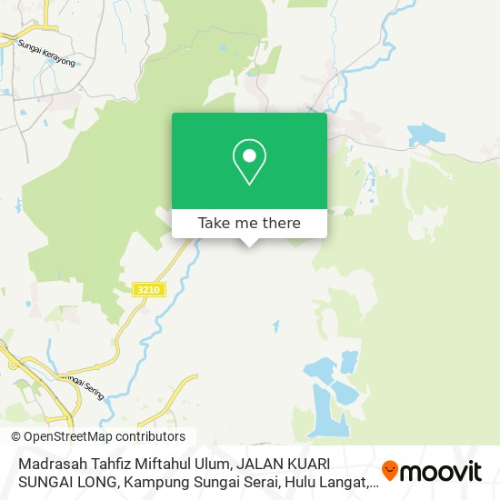 Madrasah Tahfiz Miftahul Ulum, JALAN KUARI SUNGAI LONG, Kampung Sungai Serai, Hulu Langat, Selangor map