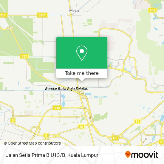 Jalan Setia Prima B U13/B map