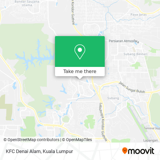 KFC Denai Alam map