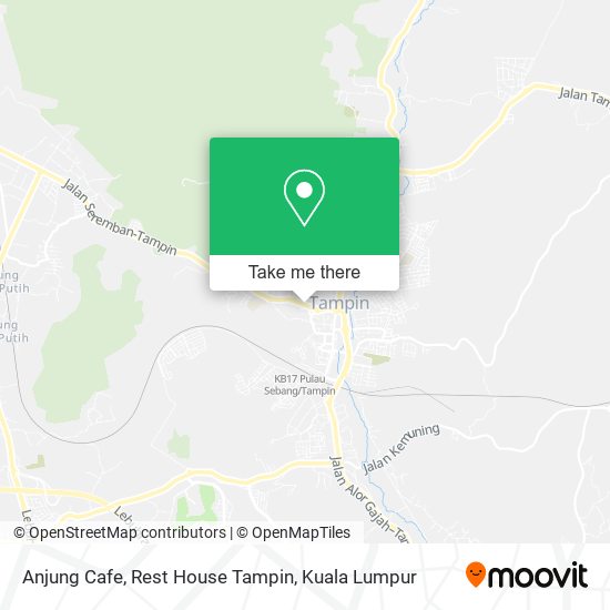 Anjung Cafe, Rest House Tampin map