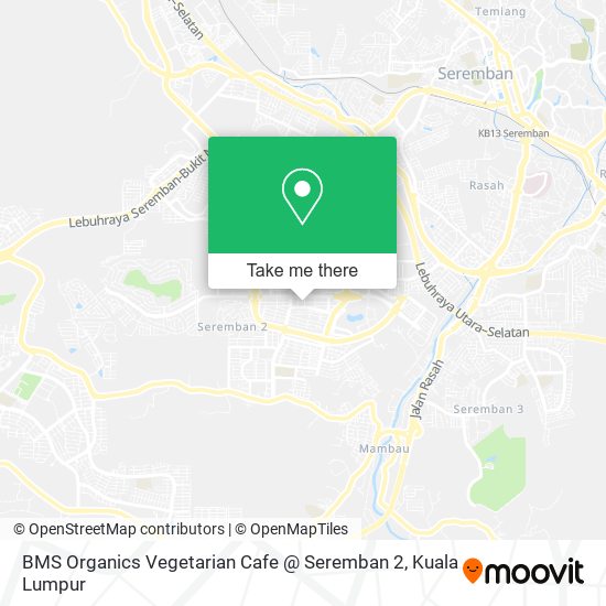 BMS Organics Vegetarian Cafe @ Seremban 2 map