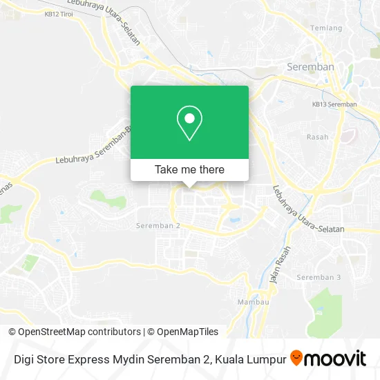 Digi Store Express Mydin Seremban 2 map