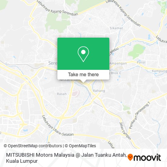 MITSUBISHI Motors Malaysia @ Jalan Tuanku Antah map