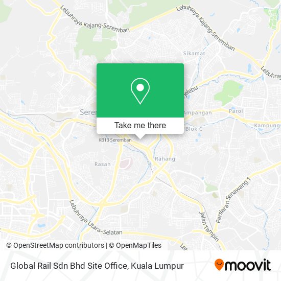 Global Rail Sdn Bhd Site Office map