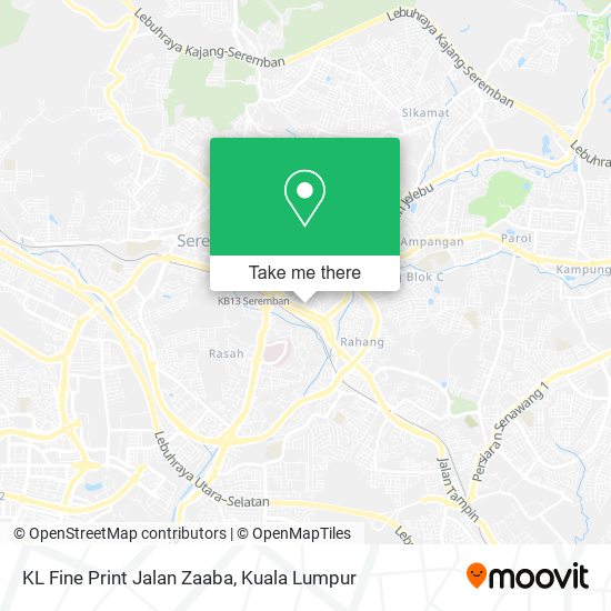 KL Fine Print Jalan Zaaba map