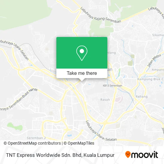 TNT Express Worldwide Sdn. Bhd map