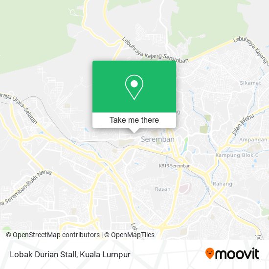 Lobak Durian Stall map