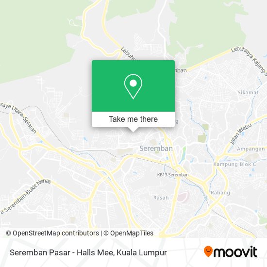 Seremban Pasar - Halls Mee map