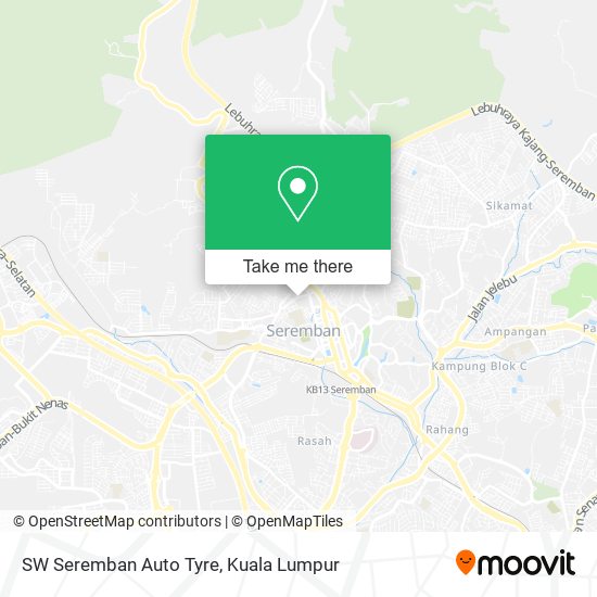 Peta SW Seremban Auto Tyre