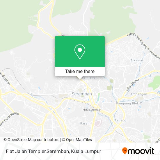 Flat Jalan Templer,Seremban map