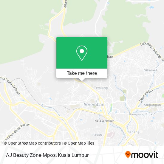 AJ Beauty Zone-Mpos map