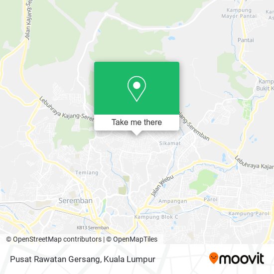Pusat Rawatan Gersang map