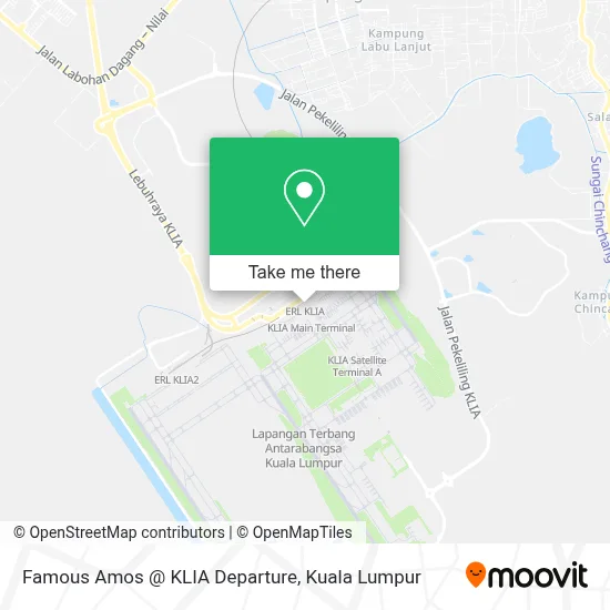 Famous Amos @ KLIA Departure map