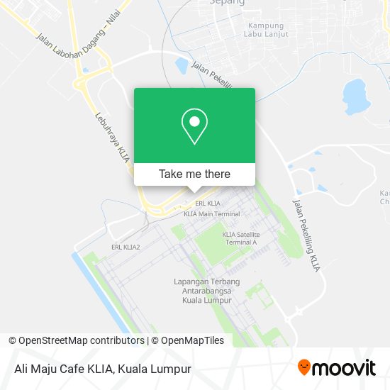 Ali Maju Cafe KLIA map