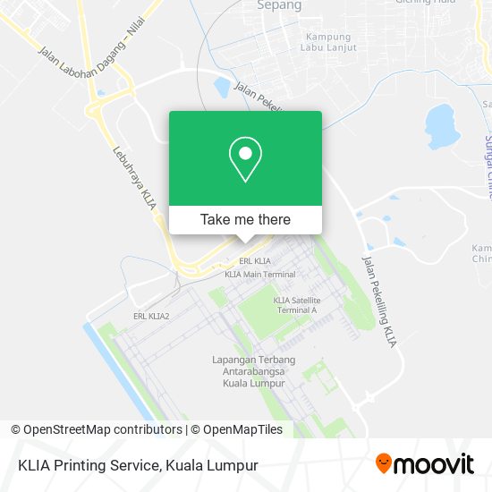 Peta KLIA Printing Service