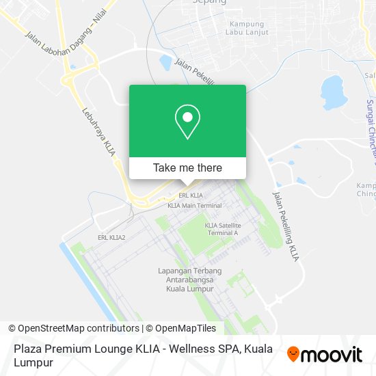 Plaza Premium Lounge KLIA - Wellness SPA map