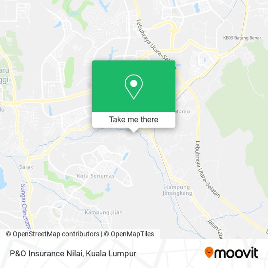 Peta P&O Insurance Nilai