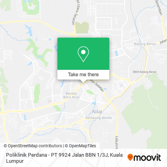Peta Poliklinik Perdana - PT 9924 Jalan BBN 1 / 3J