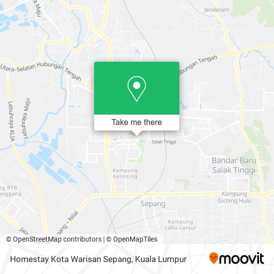 Homestay Kota Warisan Sepang map