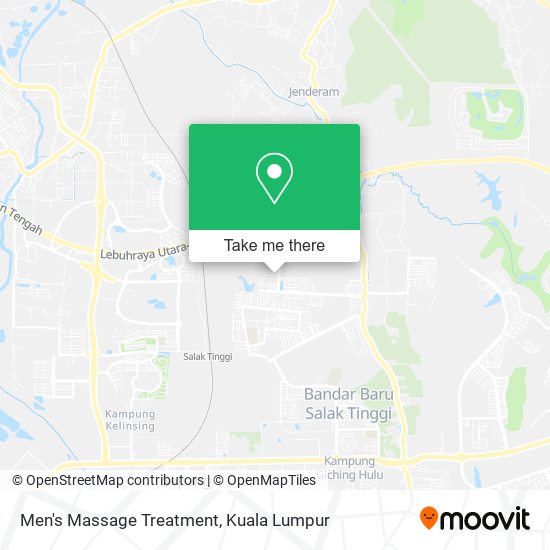 Men's Massage Treatment map