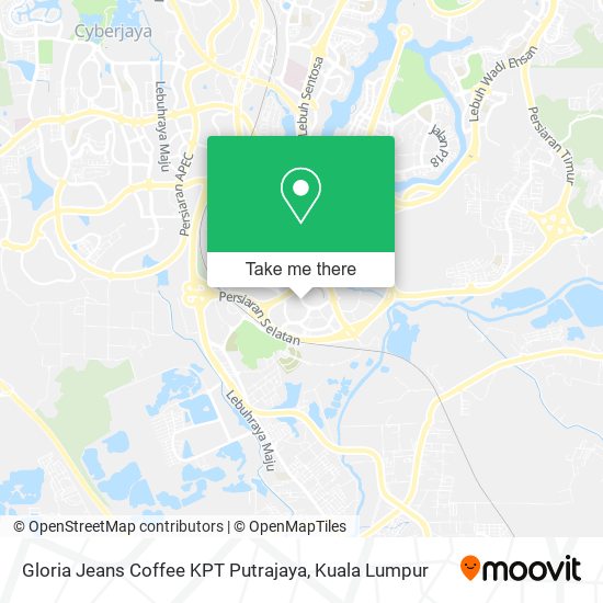 Gloria Jeans Coffee KPT Putrajaya map