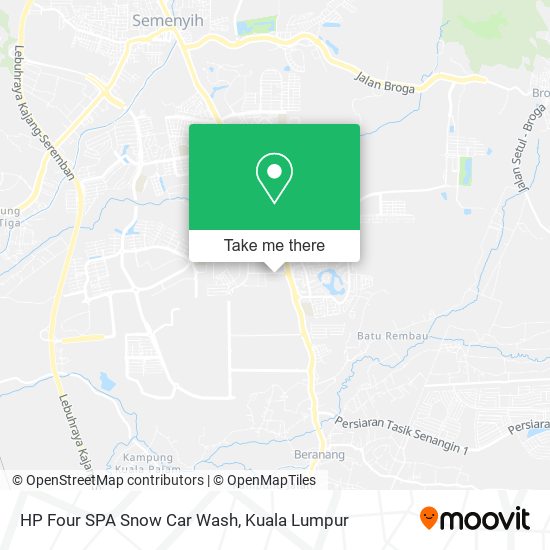 HP Four SPA Snow Car Wash map