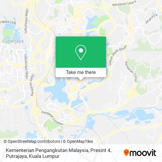Kementerian Pengangkutan Malaysia, Presint 4, Putrajaya map