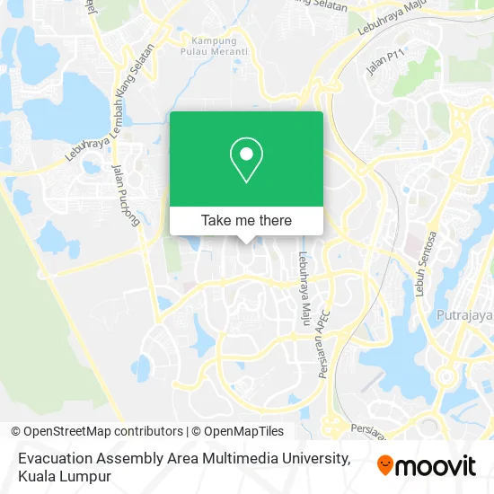 Evacuation Assembly Area Multimedia University map