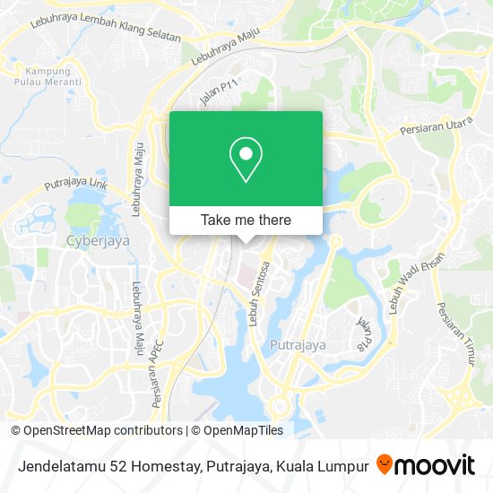 Jendelatamu 52 Homestay, Putrajaya map