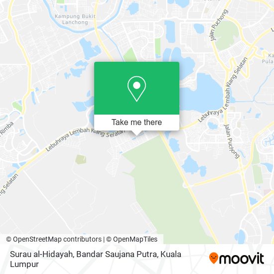 Peta Surau al-Hidayah, Bandar Saujana Putra