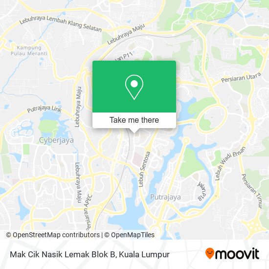 Mak Cik Nasik Lemak Blok B map