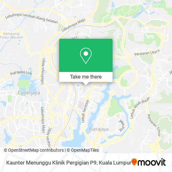 Kaunter Menunggu Klinik Pergigian P9 map