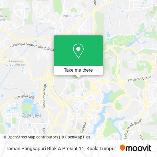 Taman Pangsapuri Blok A Presint 11 map