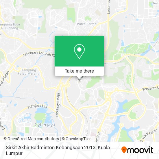 Sirkit Akhir Badminton Kebangsaan 2013 map