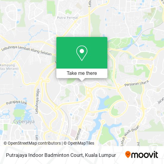 Putrajaya Indoor Badminton Court map