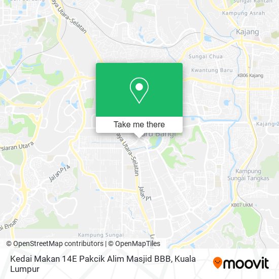 Peta Kedai Makan 14E Pakcik Alim Masjid BBB