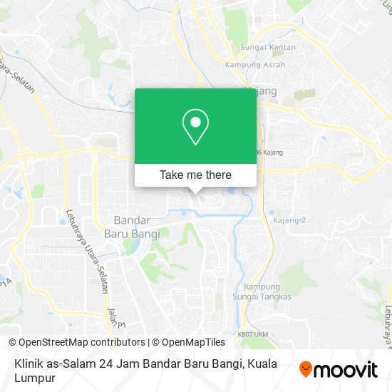 Peta Klinik as-Salam 24 Jam Bandar Baru Bangi