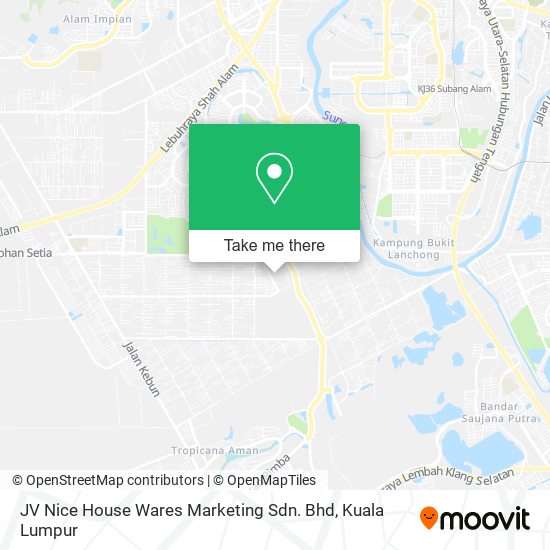 Peta JV Nice House Wares Marketing Sdn. Bhd
