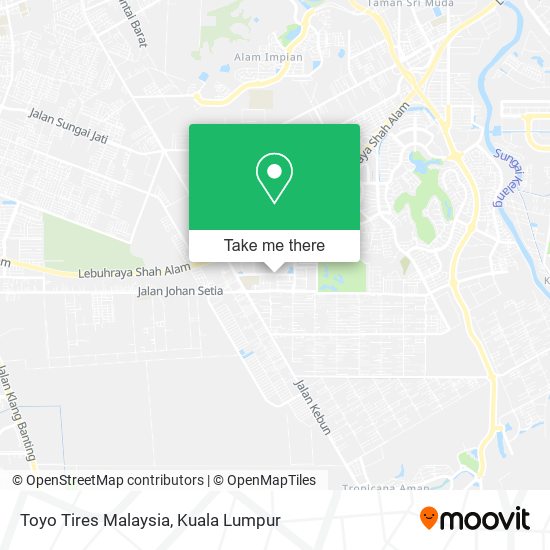 Peta Toyo Tires Malaysia