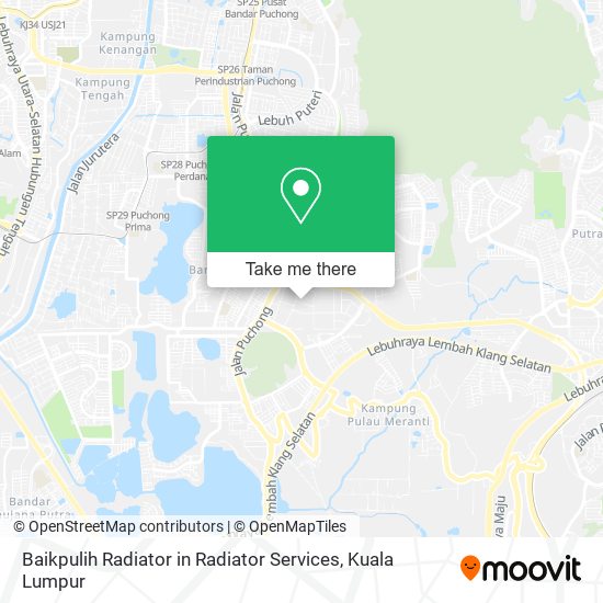 Peta Baikpulih Radiator in Radiator Services