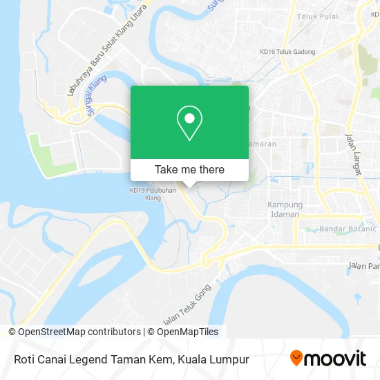 Roti Canai Legend Taman Kem map
