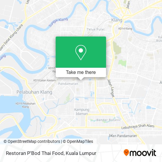 Peta Restoran P'Bod Thai Food